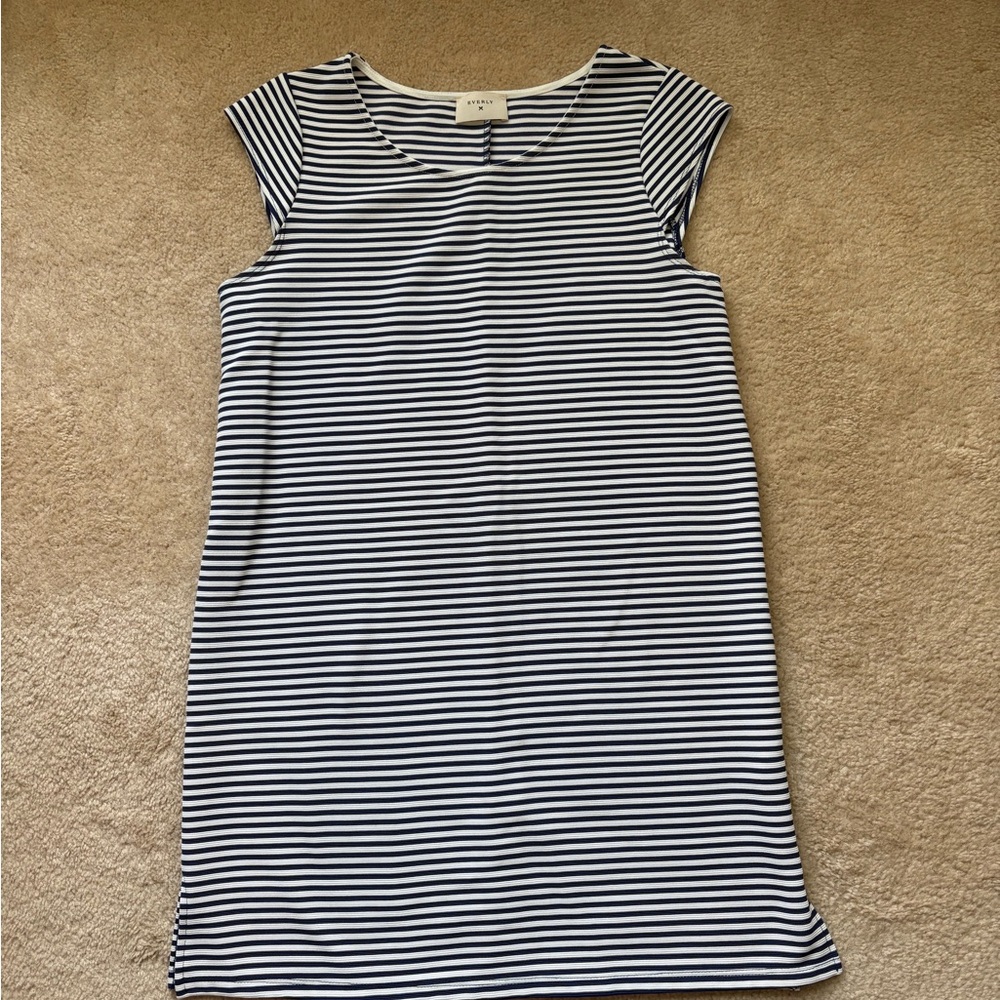Everly Navy and White Striped Top